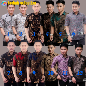 BAJU BATIK PRIA SINGLE TYPE 1-12 SIZE M,L,XL,XXL
