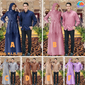 BAJU GAMIS MUSLIM MODERN COUPLE PRIA & WANITA LENGAN PANJANG