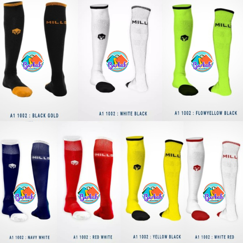 Kaos Kaki Olahraga Sepakbola Futsal Mills A1 1002 (Logo Kecil) 3 Size