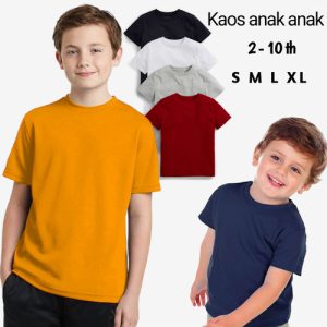 KAOS POLOS ANAK LAKI UMUR 2-10 TAHUN