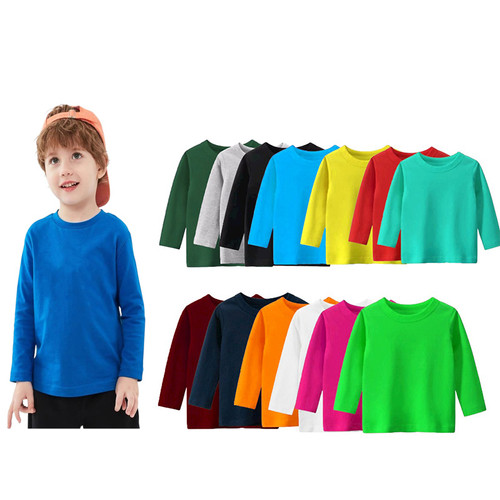 Kaos Polos Panjang Anak-Anak 1-10th