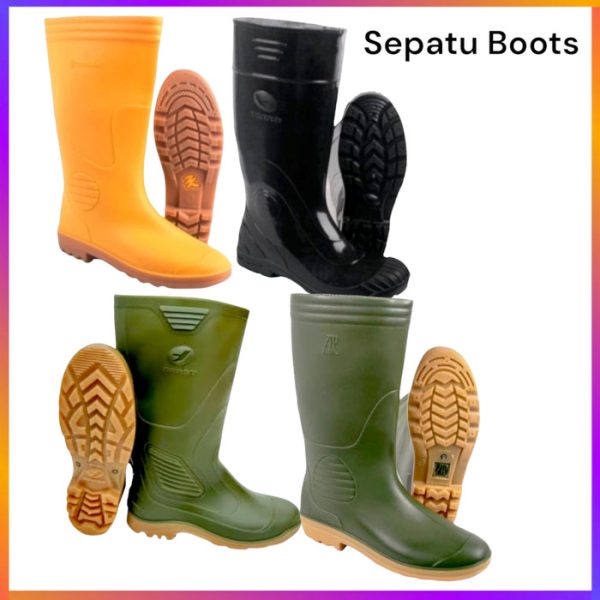 SEPATU BOOTS LENTUR DAN MURAH DENGAN BERBAGAI MACAM WARNA DAN TERSEDIA UKURAN 39-43