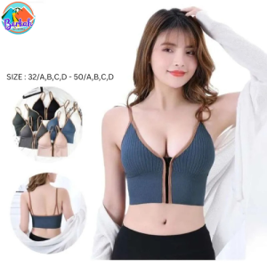 BH09/BRA SPORT BRA BH KOREA WANITA ZIPPER MODEL RESLETING TANK TOP SIZE : 32-50 A,B,C.D