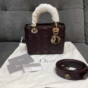 TAS DIOR LD PIN BURGUNDY