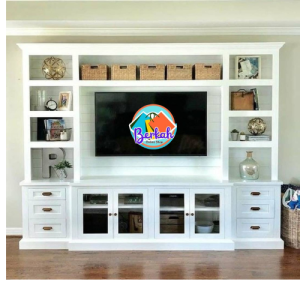 LEMARI BUFFET MINIMALIS KAYU JATI