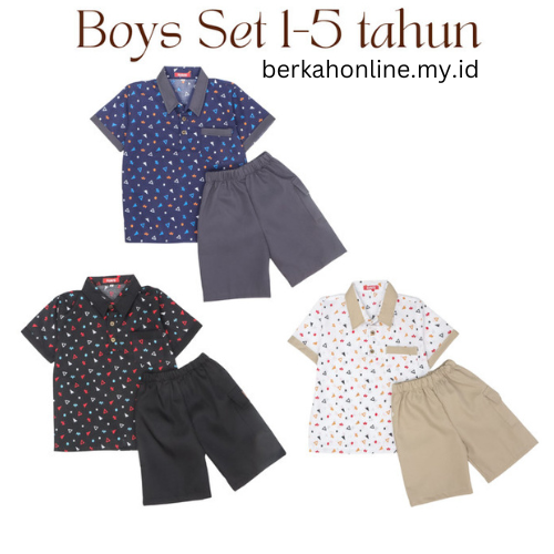 BAJU SETELAN ANAK LAKI-LAKI USIA 1-5 THN